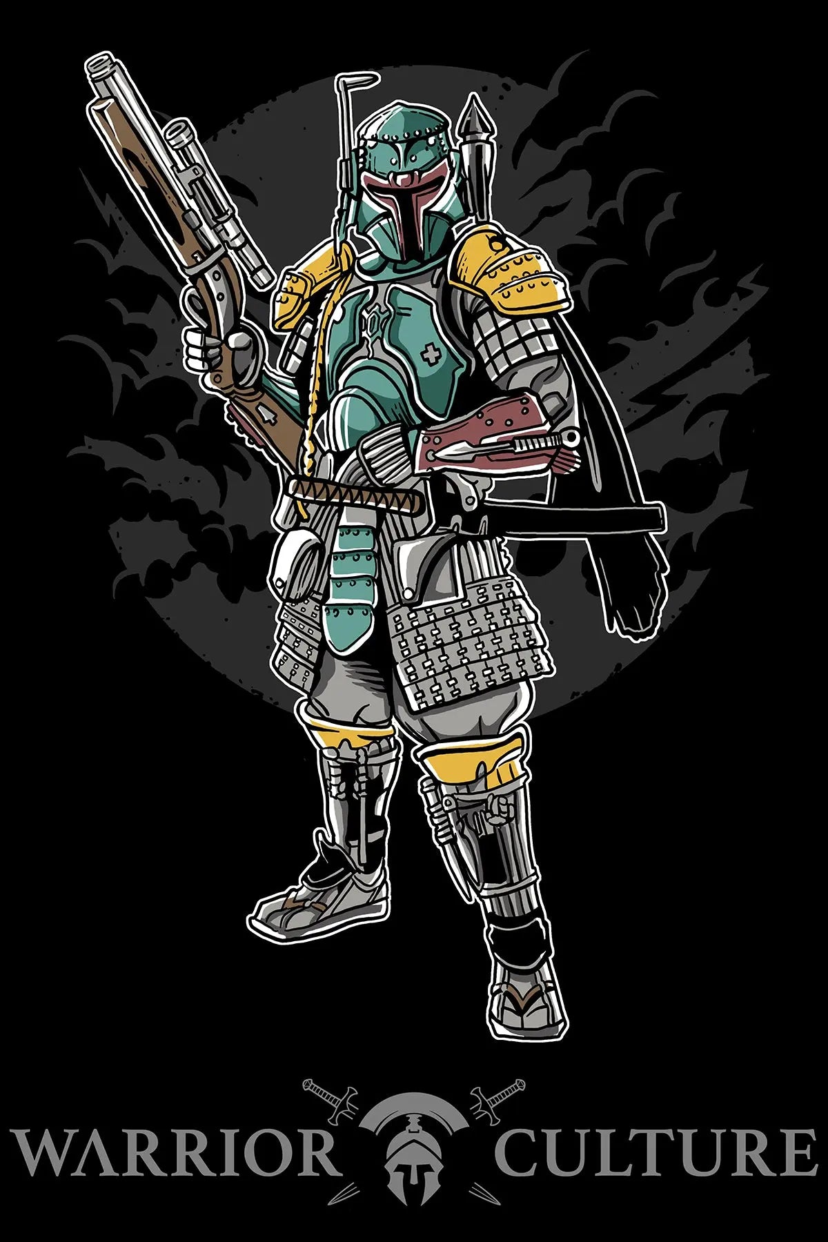 Bounty Hunter Poster on A3 Satin paper made by Warrior Culture.