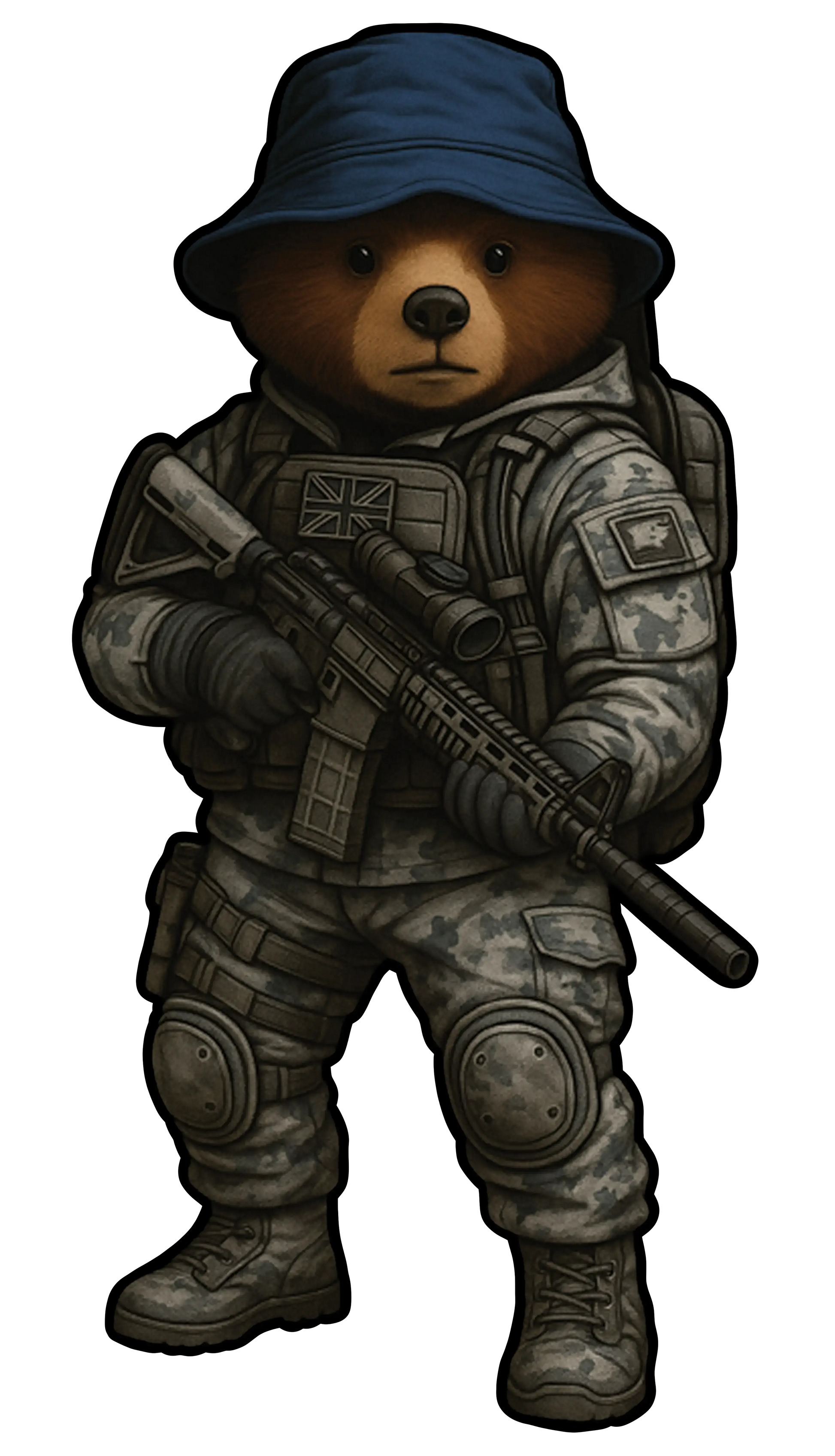 Urban Operator Bear Tee - Warrior Culture