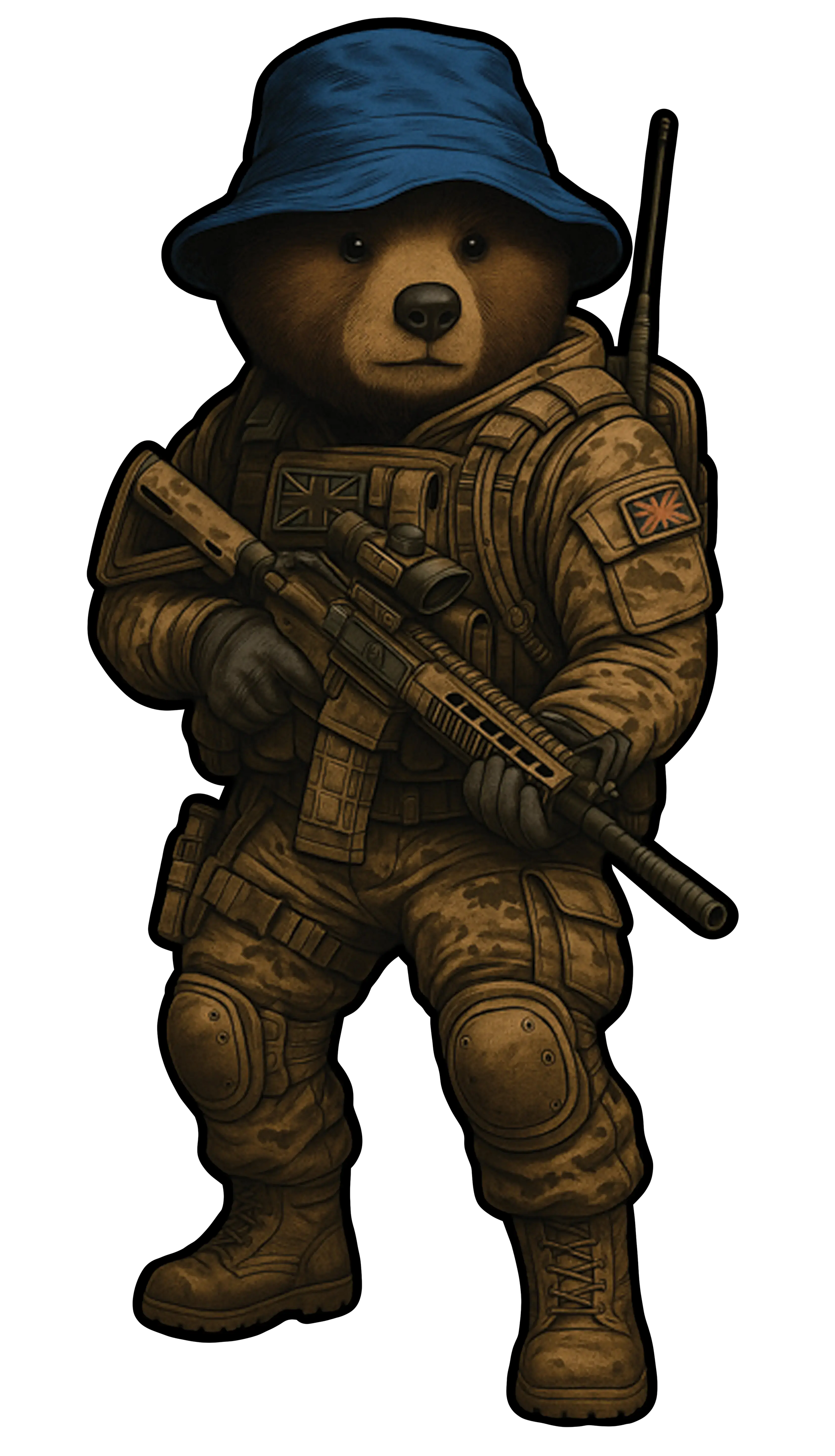 Desert Operator Bear Tee - Warrior Culture