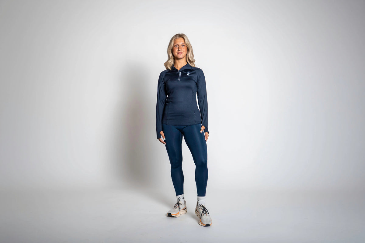 Athena Performance 1/2 Zip – Navy, full length
