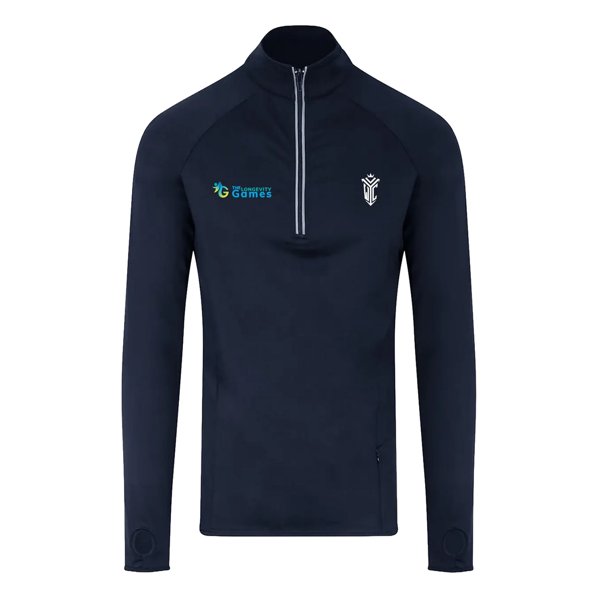 Ares Men's Performance 1/2 Zip – The Longevity Games, navy