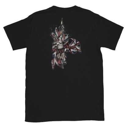 Black Warrior Culture T-Shirt with a tactical spartan with an L129 rifle.