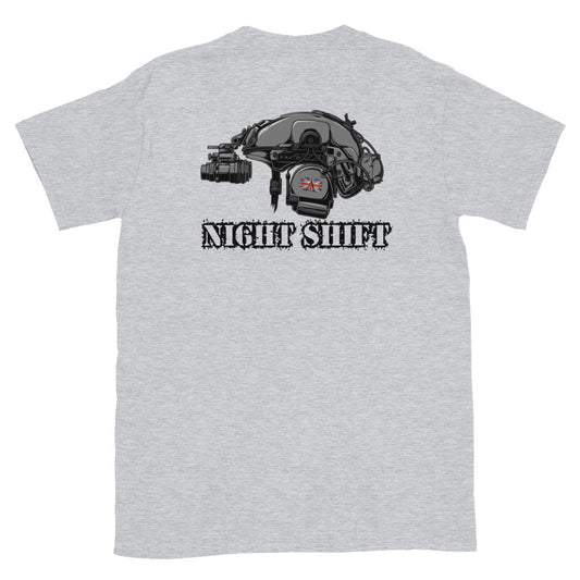 Sports Grey T-shirt with Warrior Culture Logo on the front and NODs on the back.