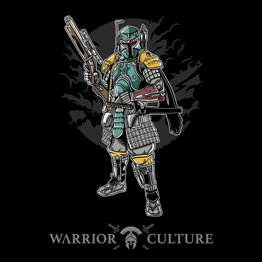 Samurai Bounty Hunter Sticker 10cm x 10cm in size.